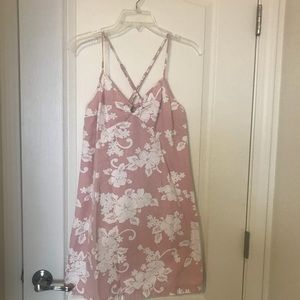 Pink & White Floral Summer Dress